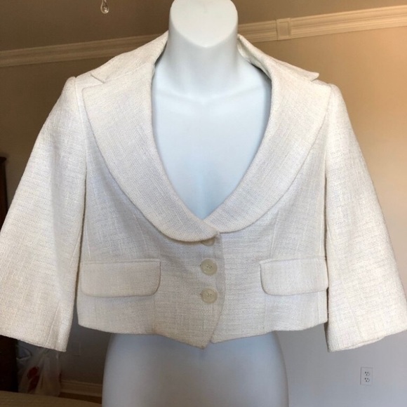 Robert Rodriguez cropped tweed jacket